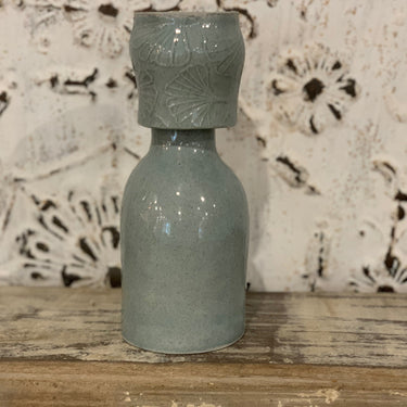 Stoneware guest water carafe and cups