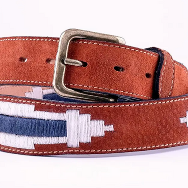Navy cut capybara gaucho belt