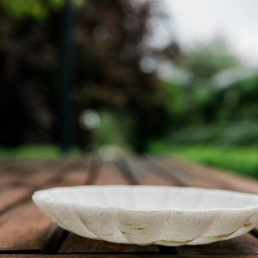 marble scallop bowl