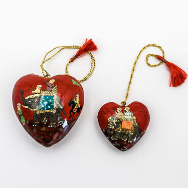 papier mache hanging heart