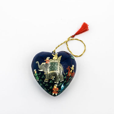 papier mache hanging heart
