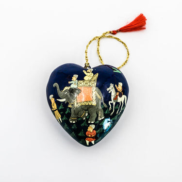 papier mache hanging heart