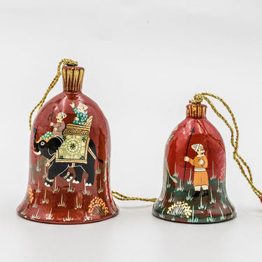 red procession papier mache bell