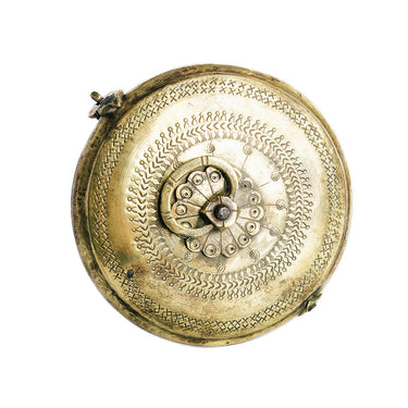 vintage brass chapati box