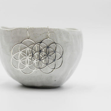 seed of life sterling silver drops