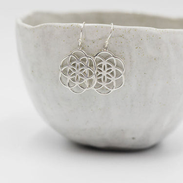 seed of life sterling silver drops