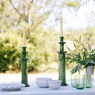 Handcrafted embossed aluminium lassi cup