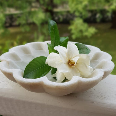 marble scallop bowl