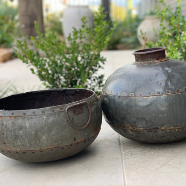 village iron water pot