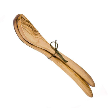 Olive wood salad servers